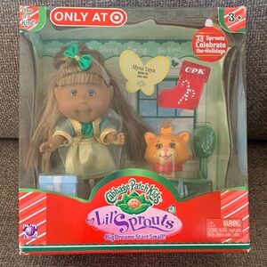 Cabbage Patch Kids Lil' Sprouts Holiday Doll Alyssa Taya and Cat Born July 18th